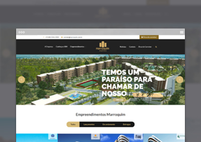 Site: Construtora Marroquim - Portfólio id5 Marketing de Resultados